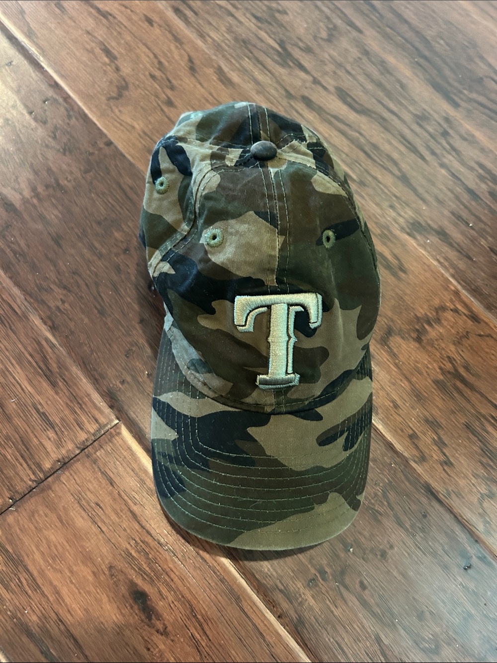 Texas Rangers 9Twenty Camo Baseball Cap with 'T' Patch